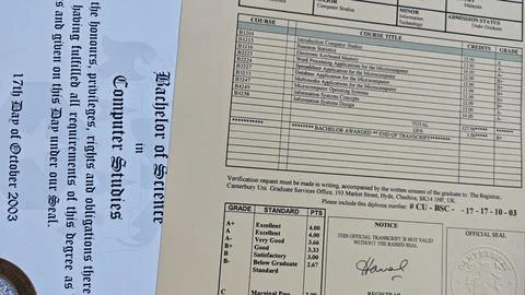 Academic certifcation Stock Photos