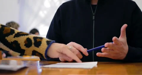 Academic collaboration demands analysis of complex data, analysis shaped by Stock Footage 296332377