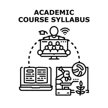 Academic course syllabus developing educational program learning イラスト素材