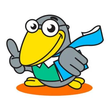 Academic crow logo Illustrazione stock