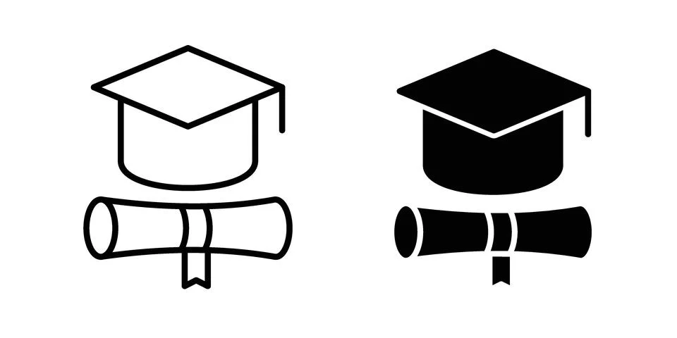 Academic degree icon for web projects Stock Illustration