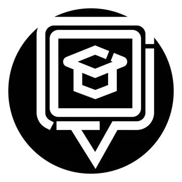 Academic education knowledge and learning location pin Stock Illustration