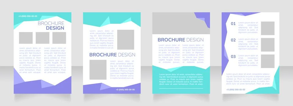 Academic enrichment program blank brochure layout design Stock Illustration