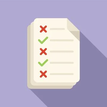 Academic exam icon flat vector. Book final 스톡 일러스트