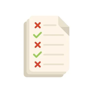 Academic exam icon flat vector. Book final Stock Illustration