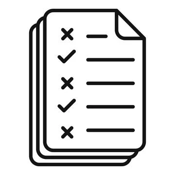 Academic exam icon outline vector. Book final Illustrazione stock