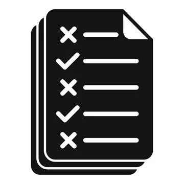 Academic exam icon simple . Book final 스톡 일러스트