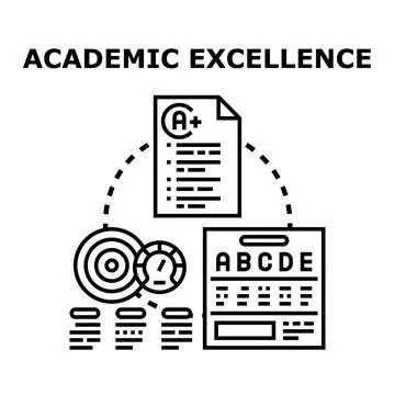 Academic excellence concept achieving study success scores 库存插图