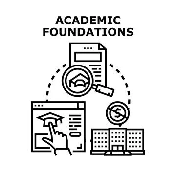 Academic foundations planning acquiring knowledge education 스톡 일러스트