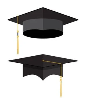 Academic graduation cap. Student hat Stock Illustration
