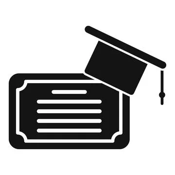 Academic graduation icon simple vector. Book study 스톡 일러스트