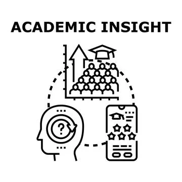 Academic insight developing knowledge and online education Stock Illustration