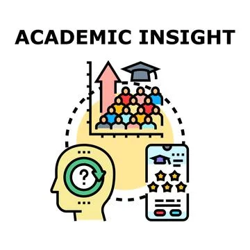 Academic insight developing knowledge and online education Stock Illustration