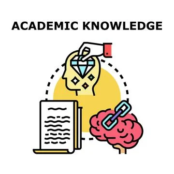 Academic knowledge concept receiving valuable insights Illustrazione stock