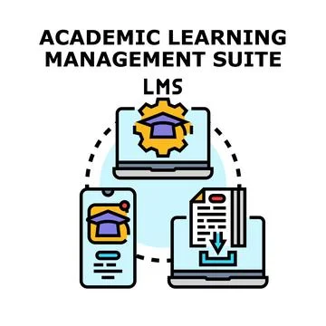 Academic learning management suite system education concept Illustration