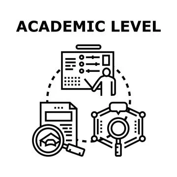 Academic level achieving qualifications and learning process Stock Illustration