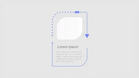 Academic plan rectangular infographic 1 step template animation Stockbeeldmateriaal 318068386