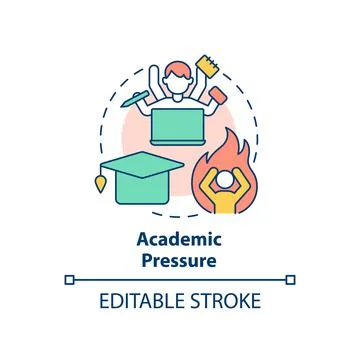 Academic pressure concept icon イラスト素材
