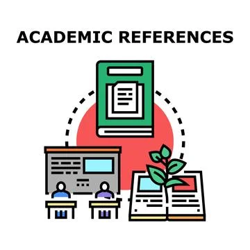 Academic references for education and learning concept Stock Illustration
