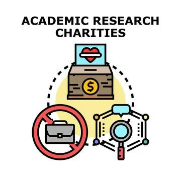 Academic research charities supporting scientific discovery funding Stock Illustration