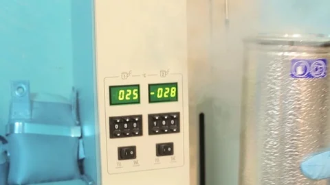 Academic research with nitrogen close-up Stock Footage 75305046