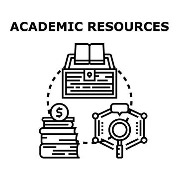 Academic resources concept exploring education and learning knowledge 스톡 일러스트