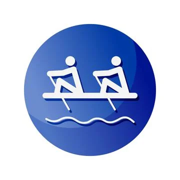 Academic rowing icon. A symbol dedicated to sports and games. Vector Stock Illustration
