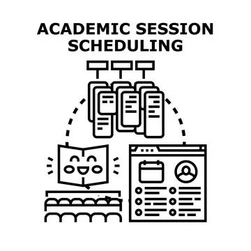 Academic session scheduling for education management system Stock-Illustration