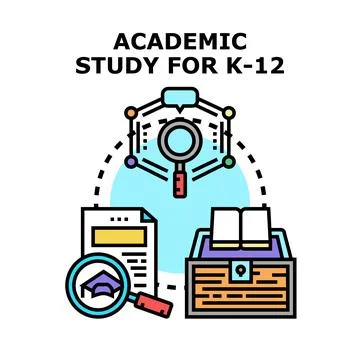Academic study and education for k 12 students 库存插图