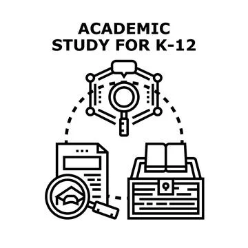 Academic study and education for k 12 students Stock Illustration