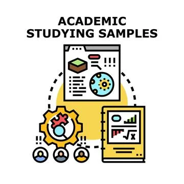 Academic studying samples for research and education Stock Illustration