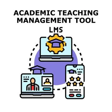 Academic teaching management tool vector concept Stock Illustration