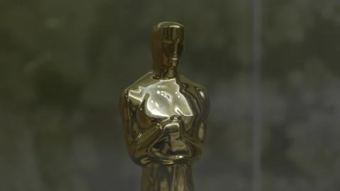 Academy Award Statuette Stock Footage 147359107