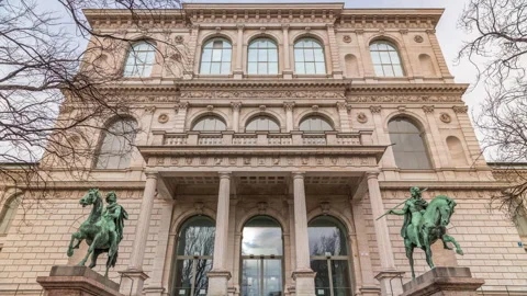 The Academy of Fine Arts front view timelapse in Munich, Germany Stock Footage 263837585