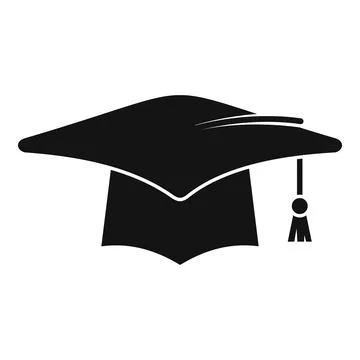 Academy graduation hat icon simple vector. School graduate Stock Illustration