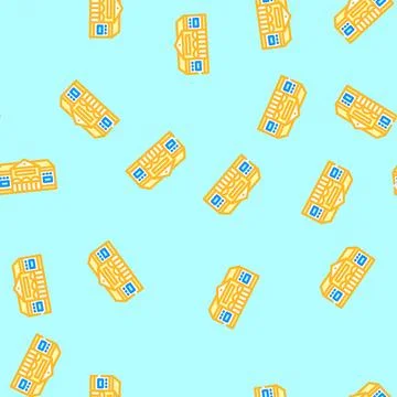 Academy school building vector seamless pattern Ilustración de archivo