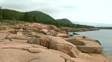 Acadia Cliffs Video stock 146703