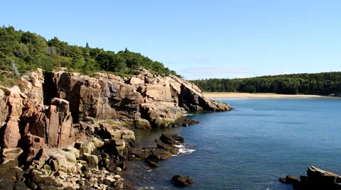 Acadia National Park Cliffs Video stock 47520475