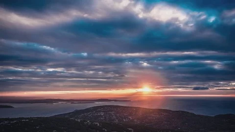 Acadia Sunrise Video stock 82884223