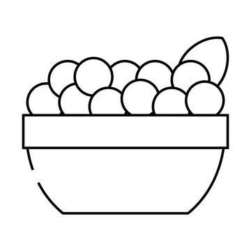 Acai berries line icon vector illustration Stock Illustration