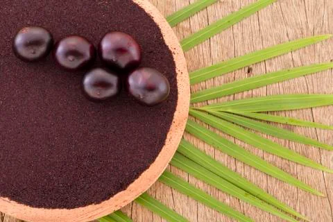 Acai fruit, fruit of Amazonian origin are attributed many medicinal propertie Foto stock