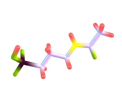 Acamprosate molecular structure isolated on white Stock Illustration