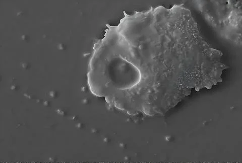 Acanthamoeba polyphaga This scanning electron microscope (SEM) image reve... Stock Photos