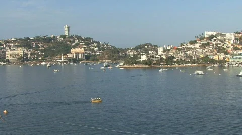 Acapulco Bay Mexico  Stock Footage 689971