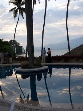 Acapulco at sunset Stock-Fotos