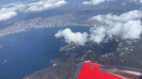 Acapulco view from airplane Stock Footage 252590370