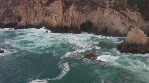 Acapulco's Cliffs Stock Footage 129484596