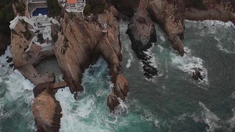 Acapulco's Cliffs Stock Footage 129484858
