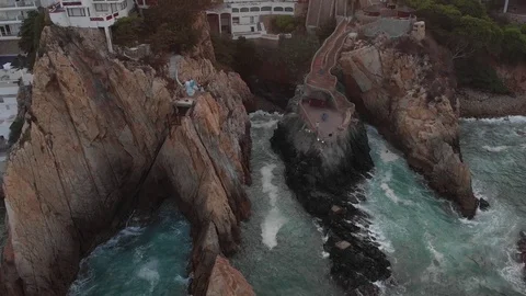 Acapulco's Cliffs Stock Footage 129484980