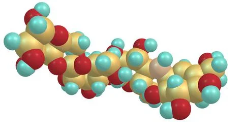 Acarbose molecular structure isolated on white Stock Illustration